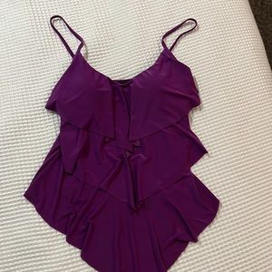 Bathing suit (top). Layered ruffles